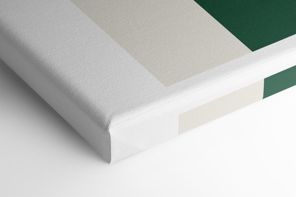 Circular harmony in green and beige Circular harmony in green and beige