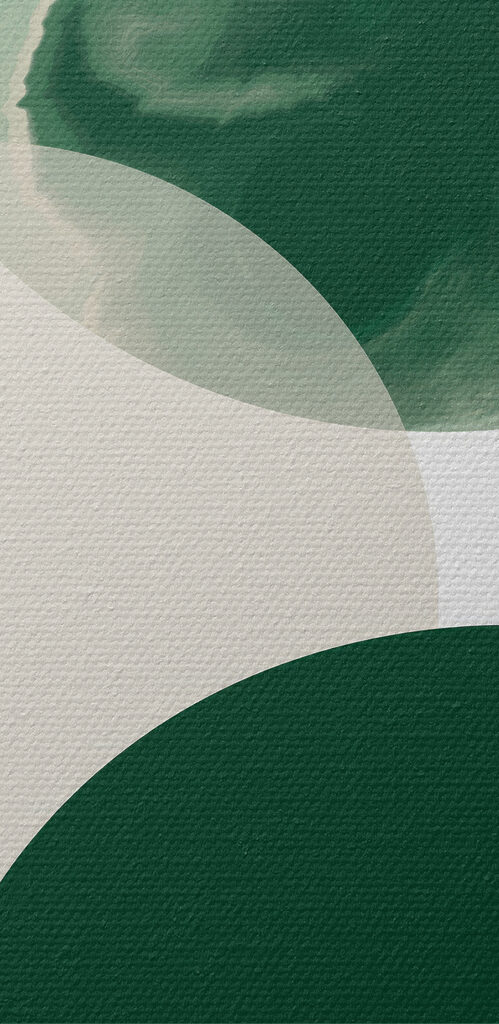 Circular harmony in green and beige Circular harmony in green and beige