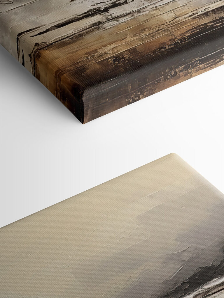 A painting of a beach with the sun in the background A painting of a beach with the sun in the background