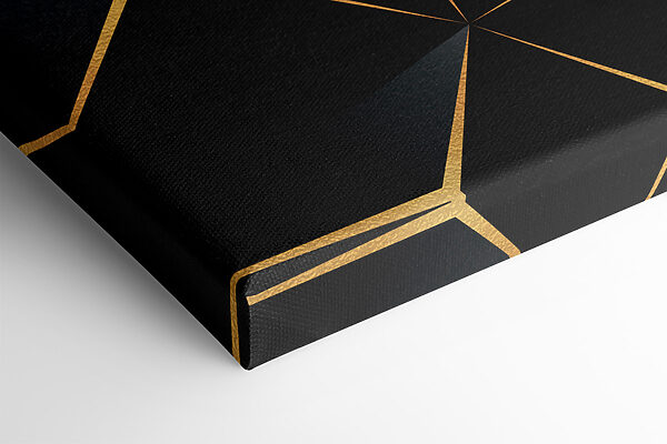 Elegantní černý geometrický design s akcenty Elegantní černý geometrický design s akcenty