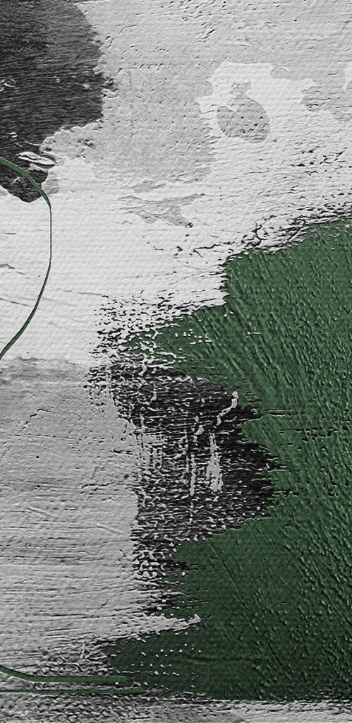 A close up of a painting