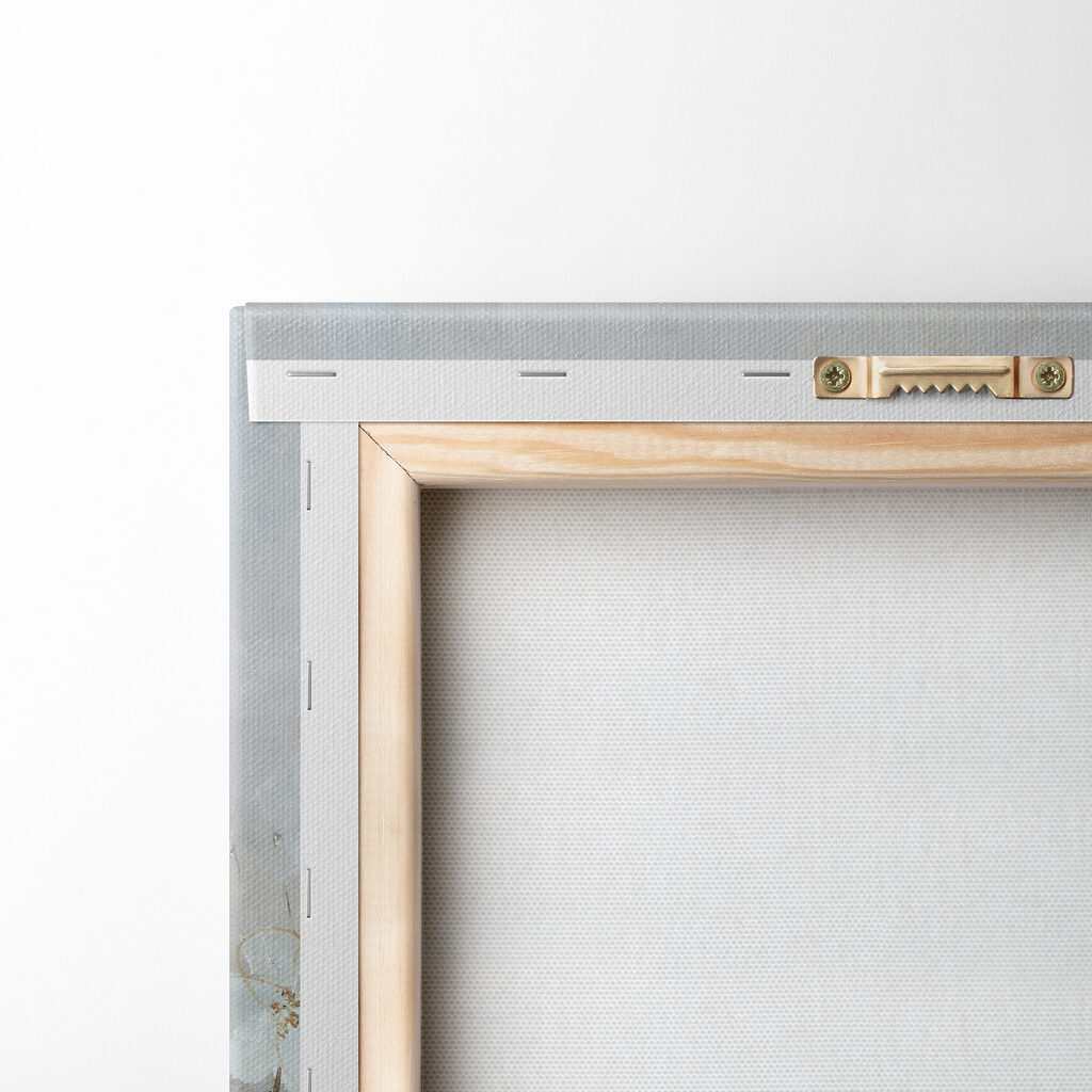 A painting of white flowers