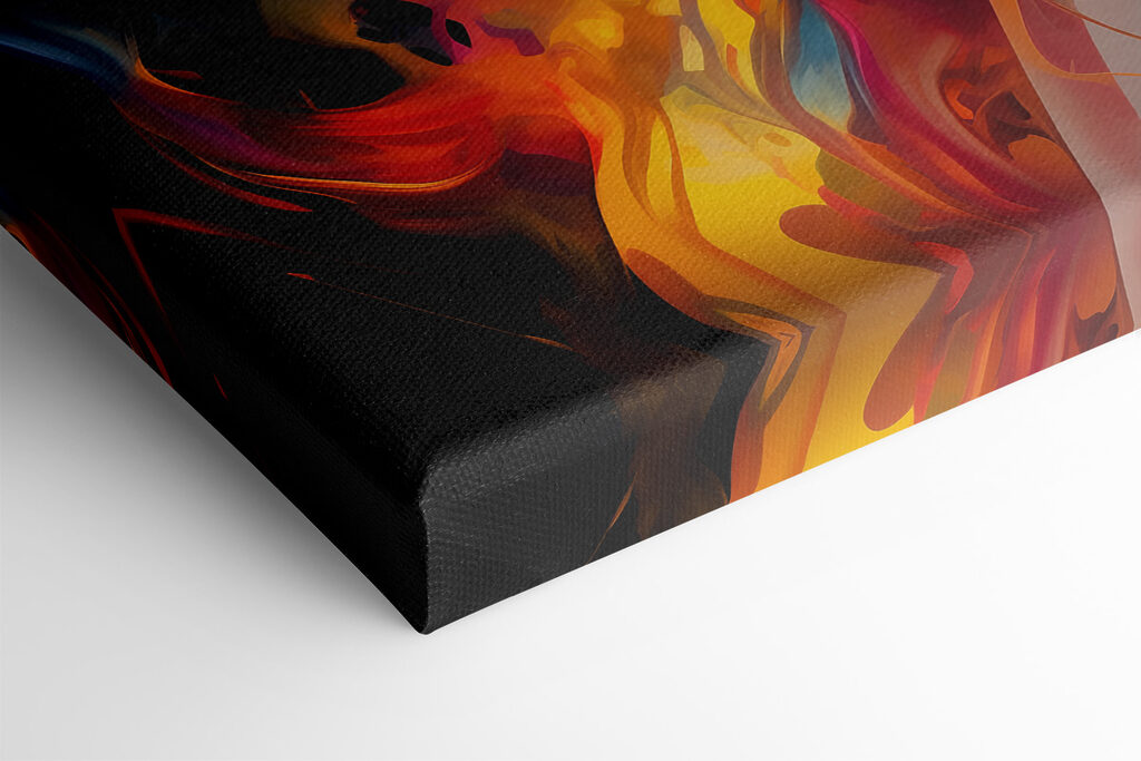 A woman with colorful hair