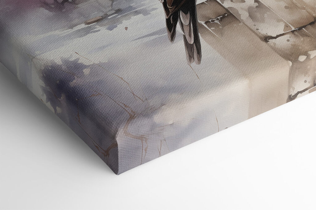 A painting of birds on a wall A painting of birds on a wall