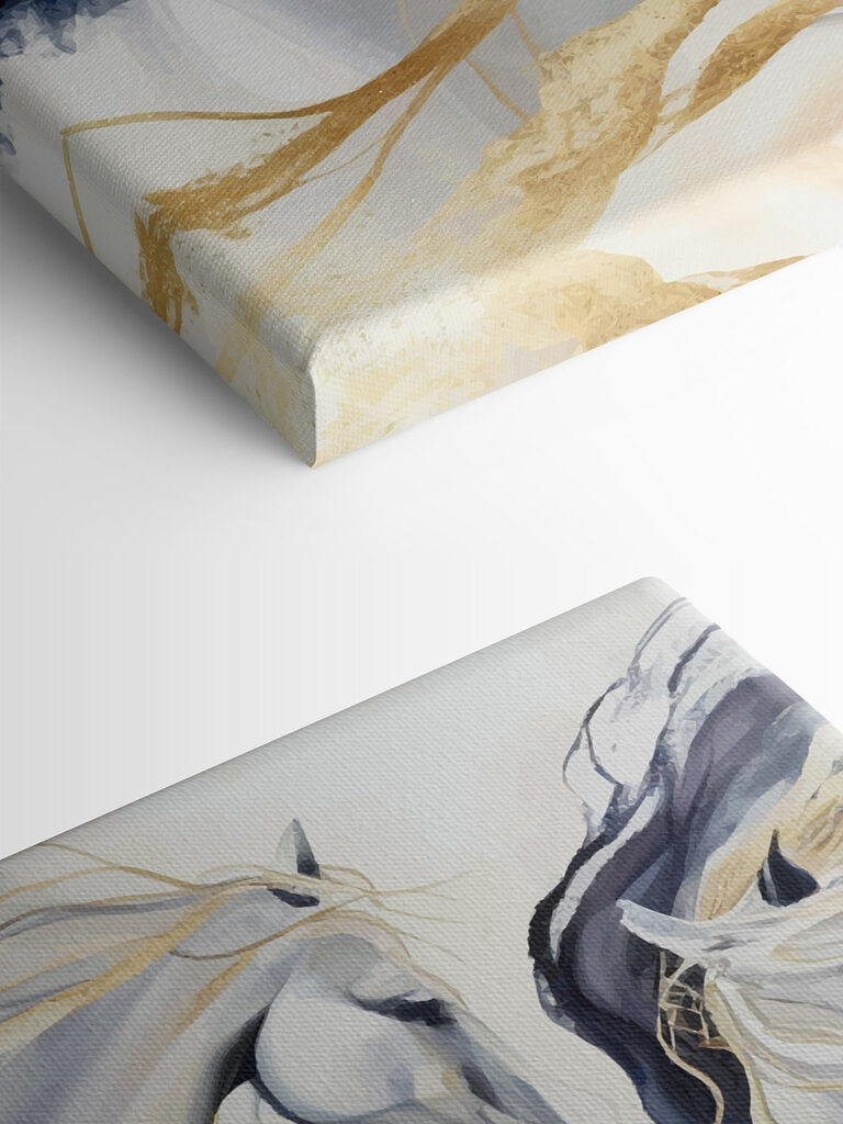 Ethereal Horses Amidst Swirling Colors