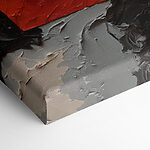 Obraz červeného čtverce s černou a bílou barvou Obraz červeného čtverce s černou a bílou barvou