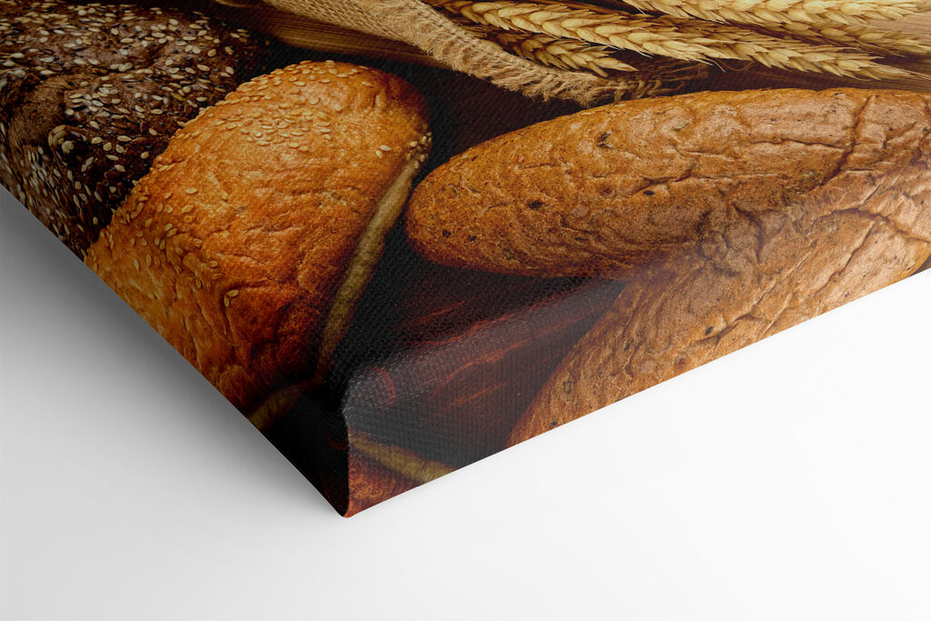 A group of bread on a cutting board