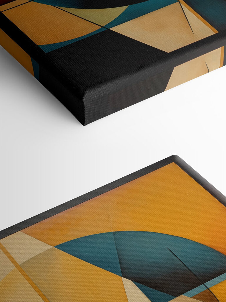 A painting of a circle and a circle