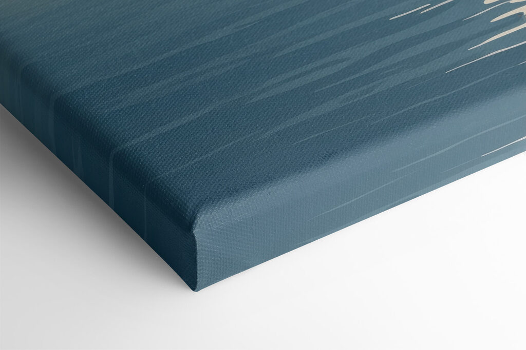 A person standing in water with a light beam