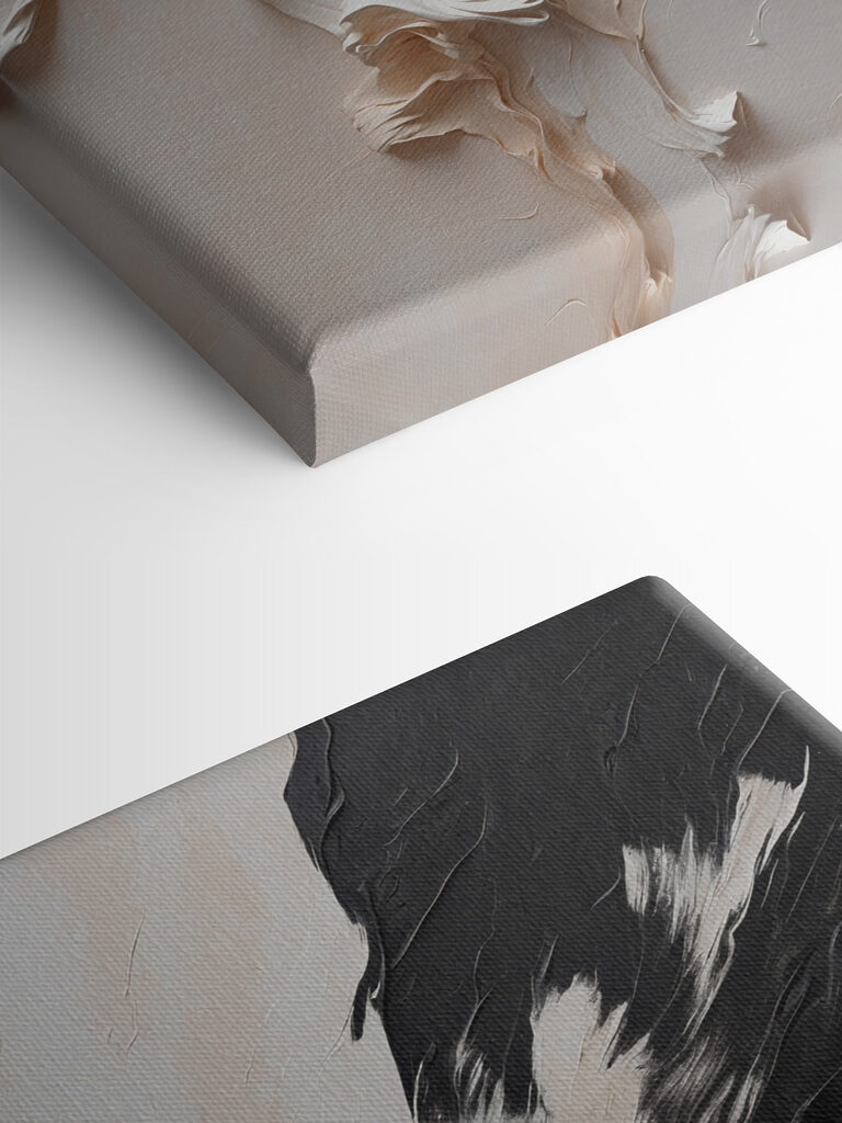 A black and white paint