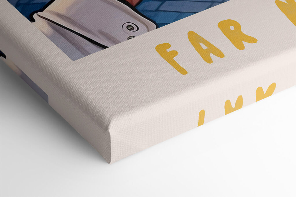 A hand holding glasses with drinks in front of a city