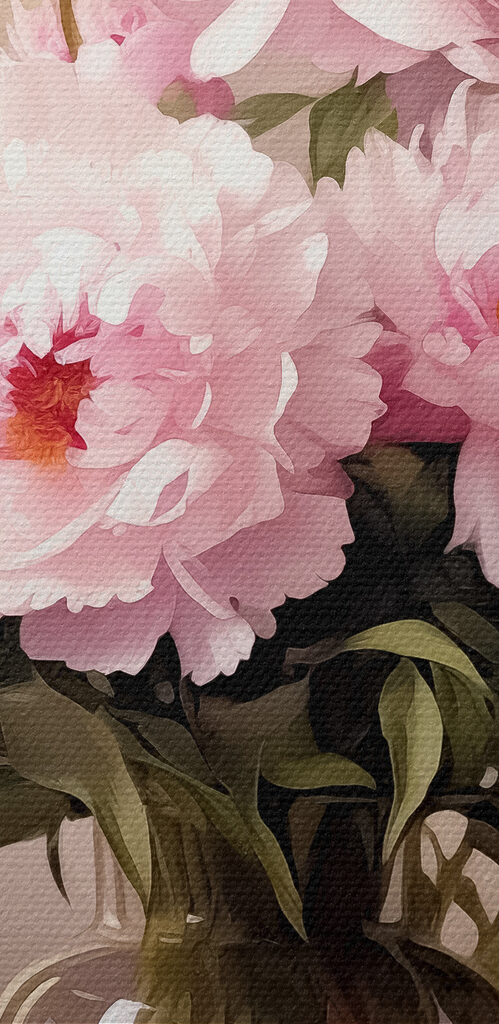 A vase of pink flowers