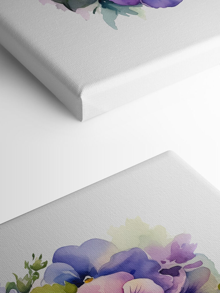 A bouquet of purple and blue flowers