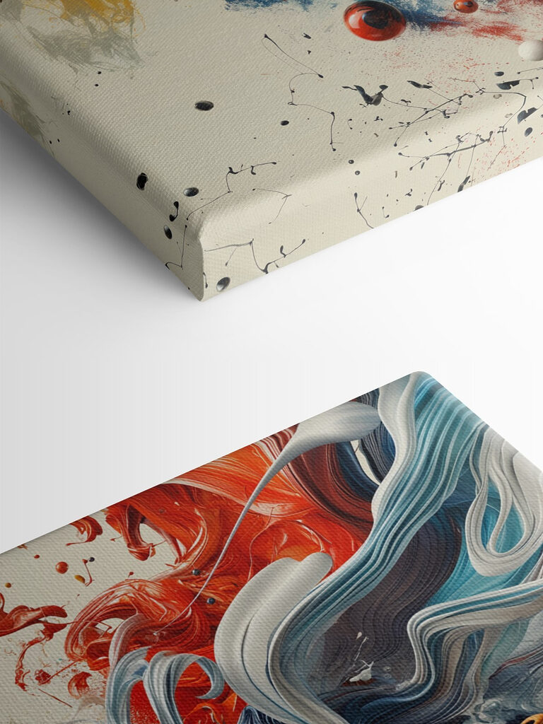 A colorful paint splashing