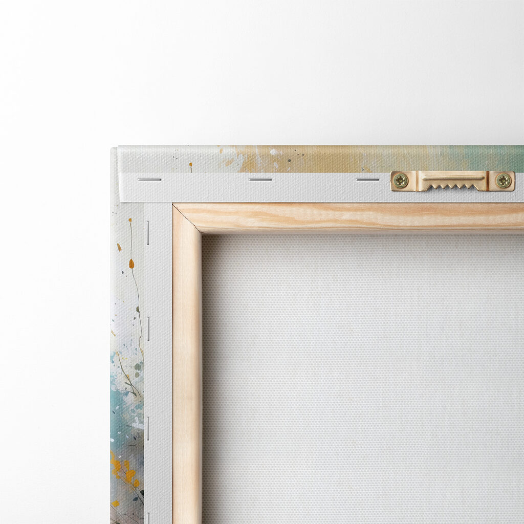 A painting of flowers and leaves