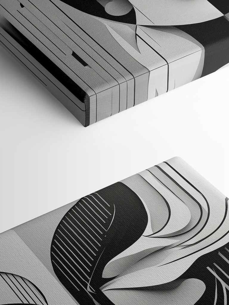 A black and white image of a woman's face