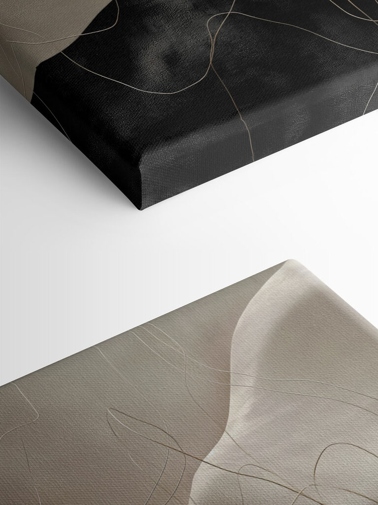 Abstract waves and lines intertwining