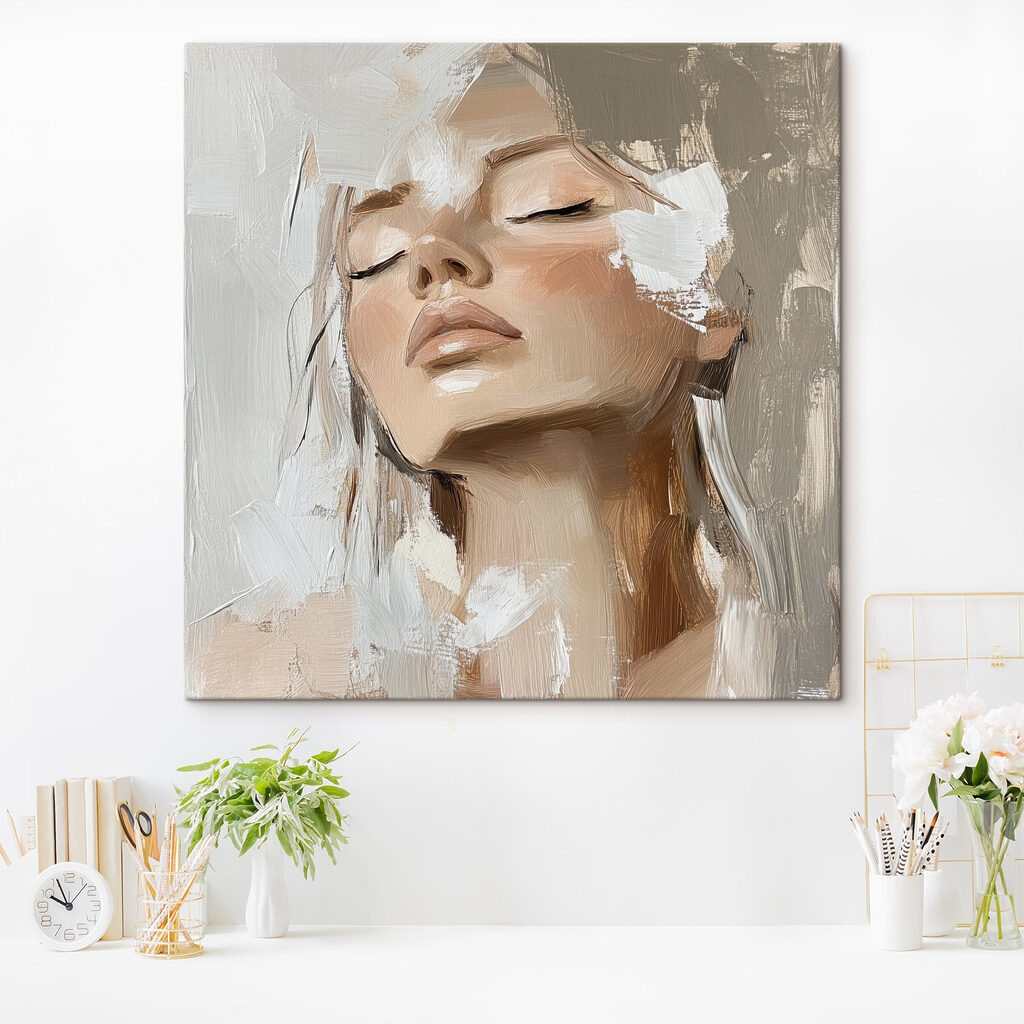 Woman with her eyes closed Woman with her eyes closed