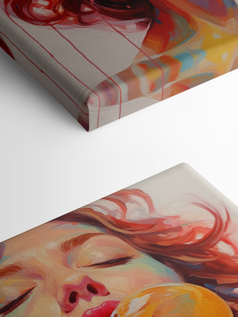 Woman with red hair and a lollipop Woman with red hair and a lollipop