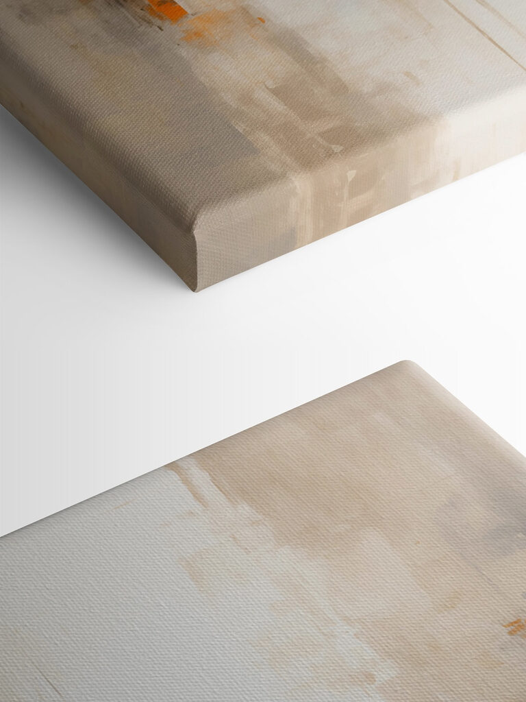 Painting of a woman standing in a room