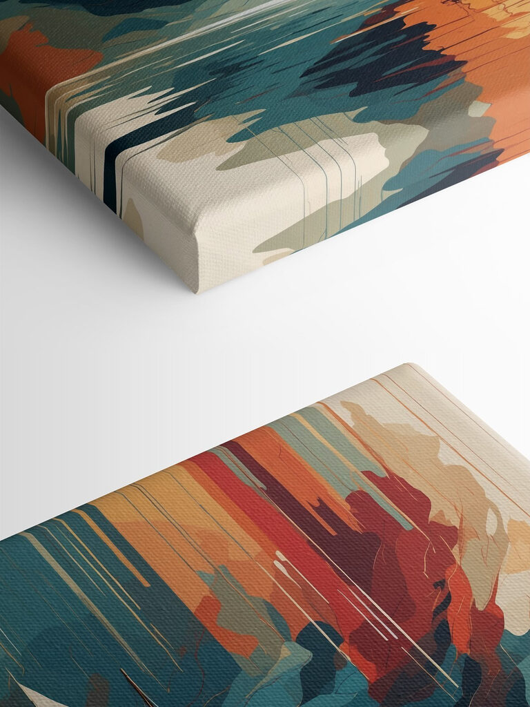 Sailboat on water with colorful clouds