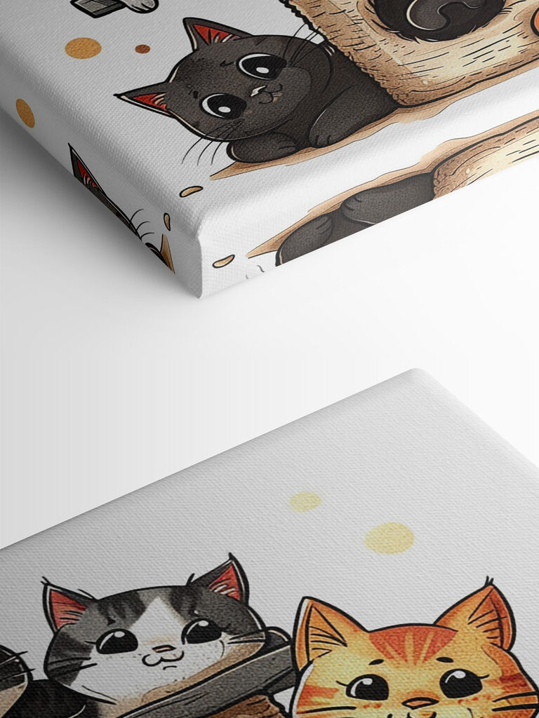 Group of cats on a tower Group of cats on a tower