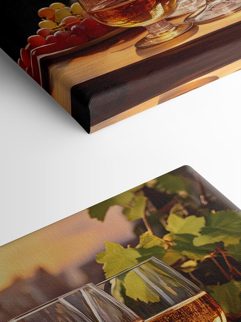 Group of wine glasses and grapes on a table