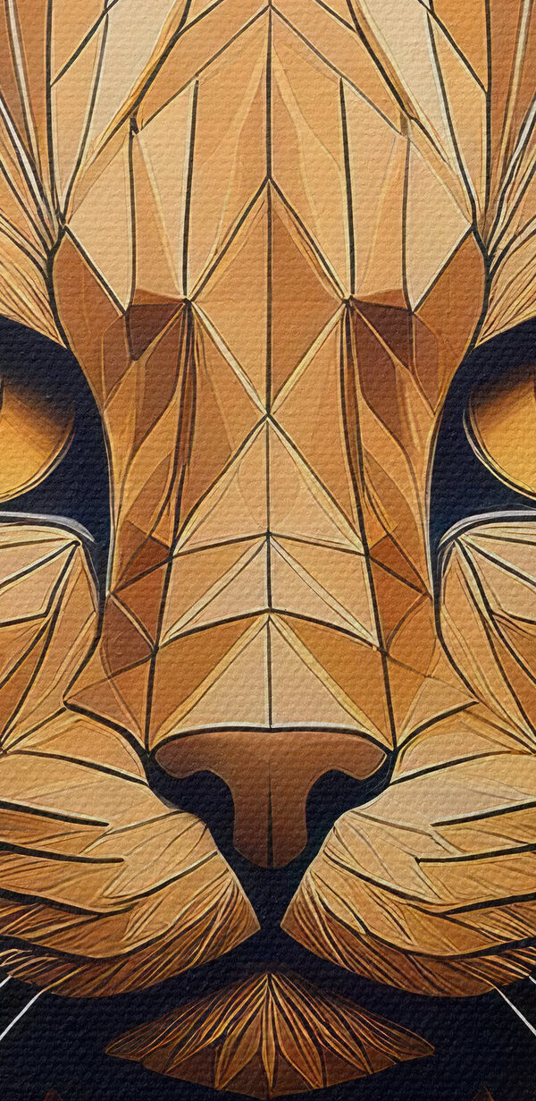 Kočka s nízkým poly designem Kočka s nízkým poly designem