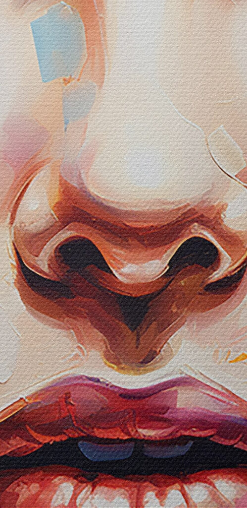 Painting of a woman's face