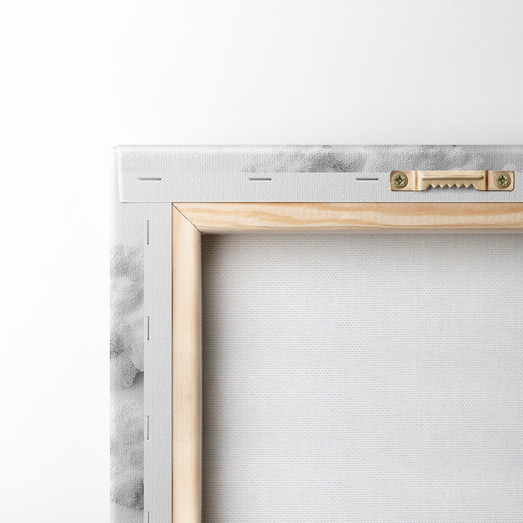 White wall art with a house and tree White wall art with a house and tree