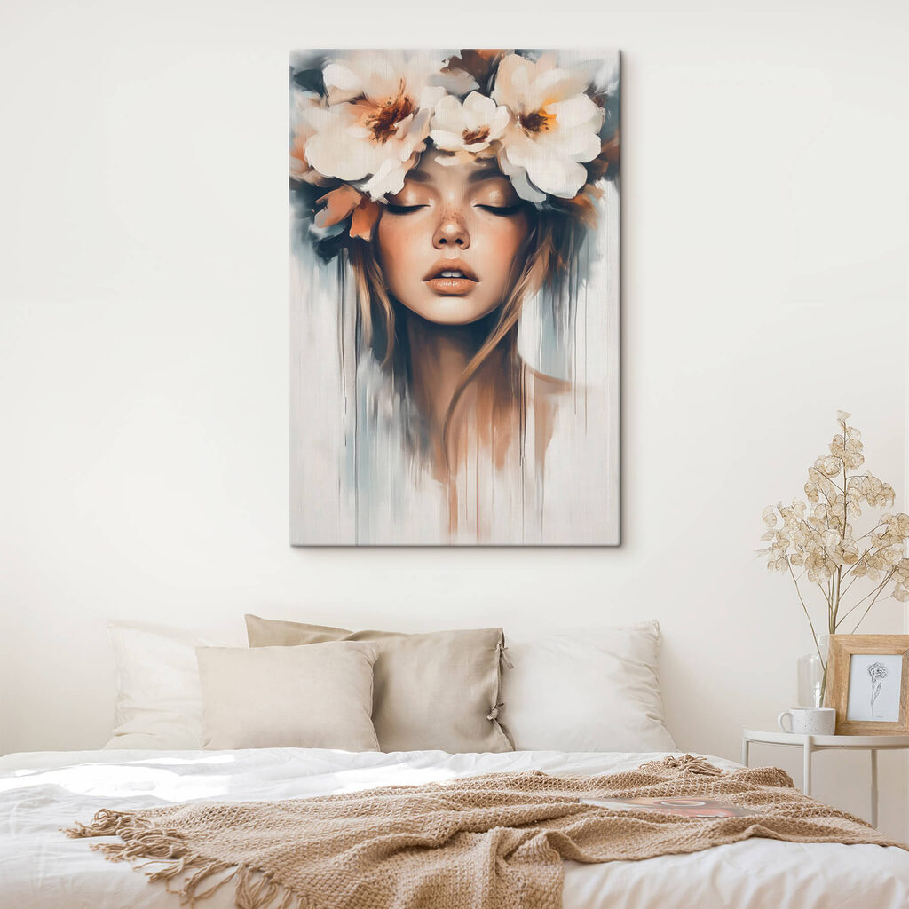 Woman with flowers in her hair