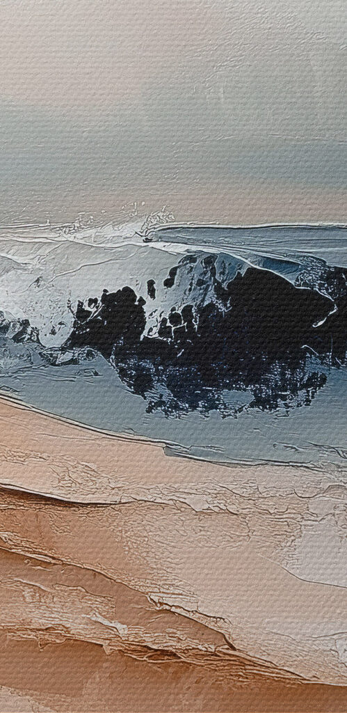 Sand dune with waves in the background Sand dune with waves in the background