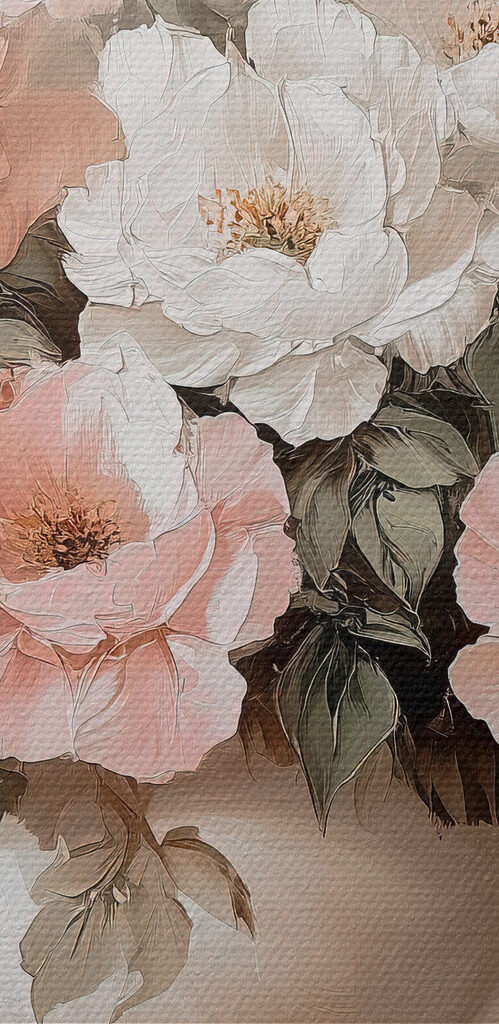 Painting of flowers in a vase