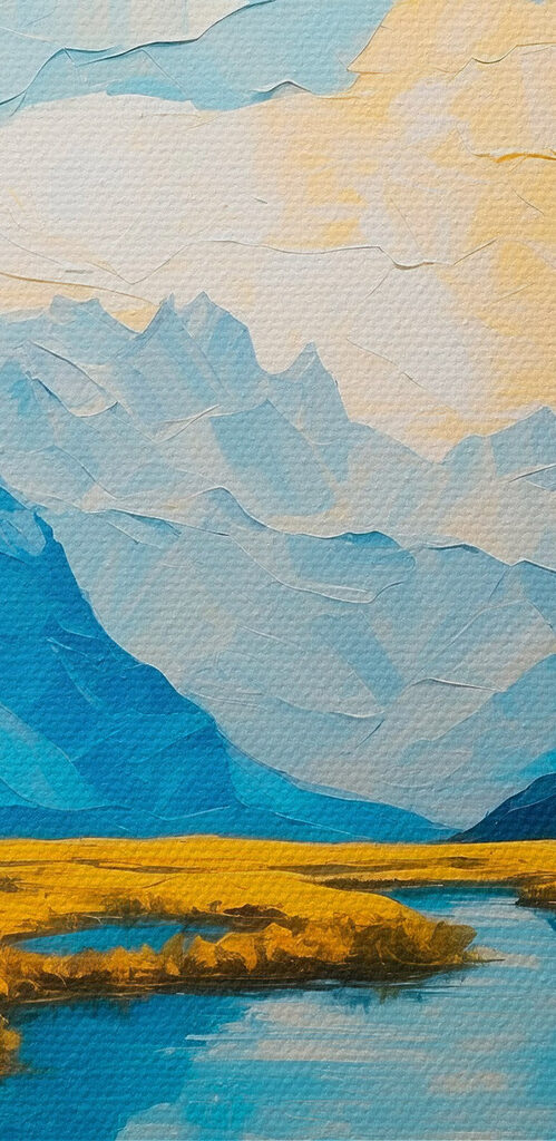 s43449pzvl 499x1024 - Obraz řeky s horami a trávou - tegory