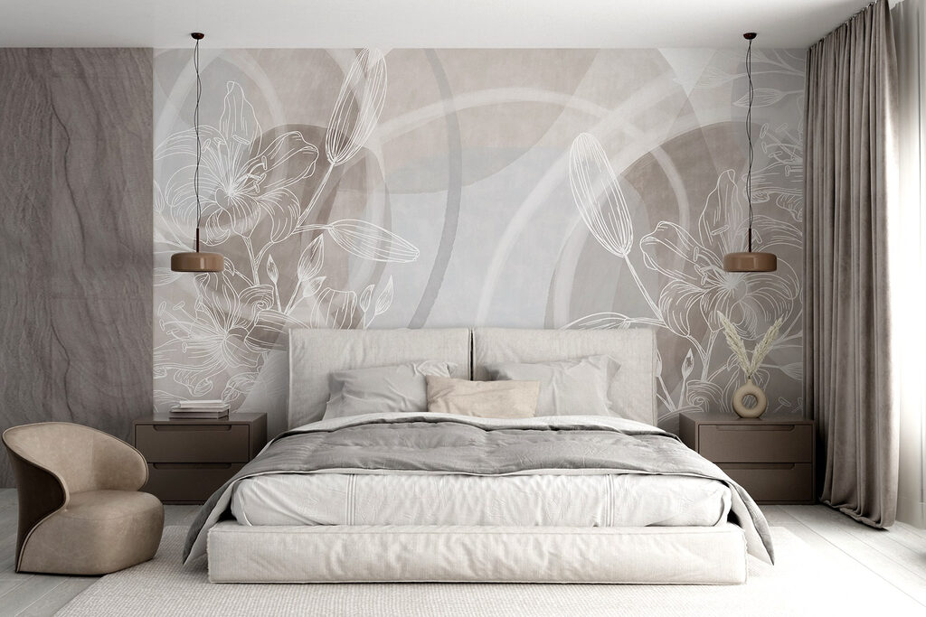 Soft blooms on a muted canvas