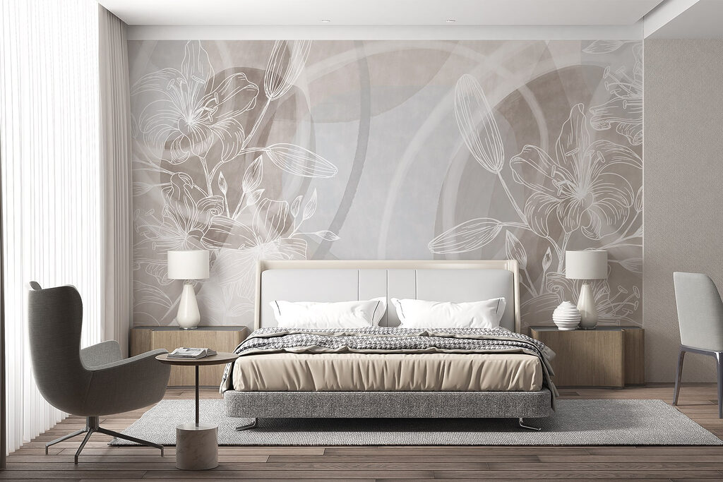 Soft blooms on a muted canvas
