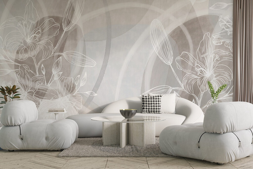 Soft blooms on a muted canvas