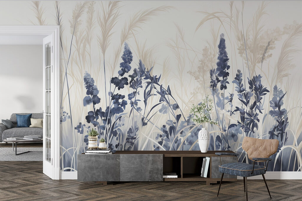 Painting of flowers and grass Painting of flowers and grass