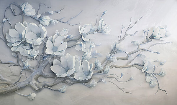 White flowers on a branch