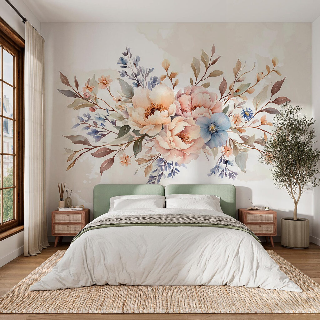 Bouquet of flowers on a white background