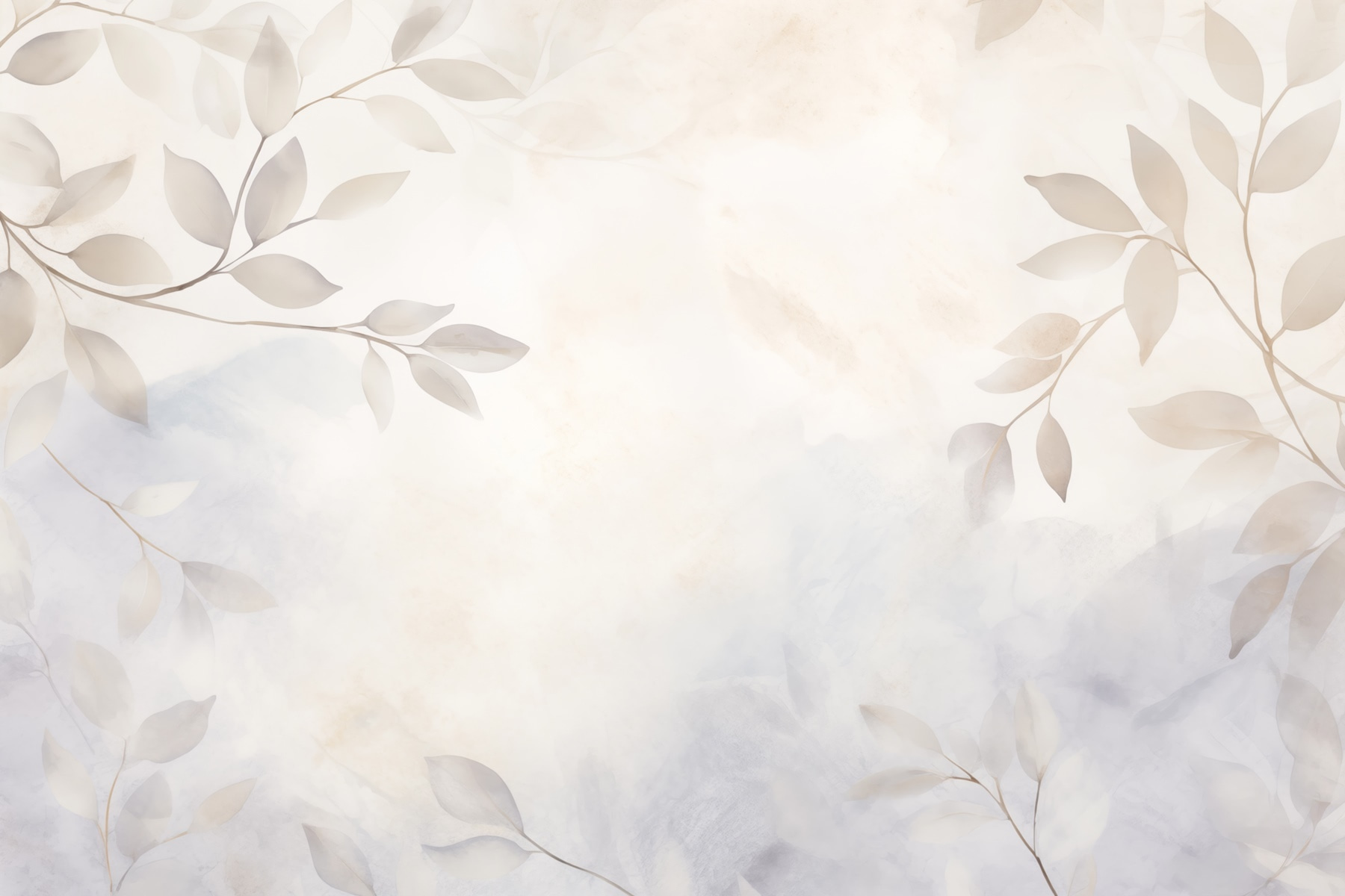 White and gray leaves on a white background White and gray leaves on a white background