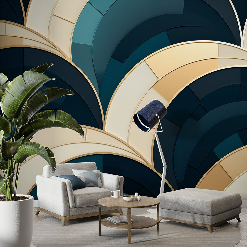 Abstract curves in calming colors Abstract curves in calming colors