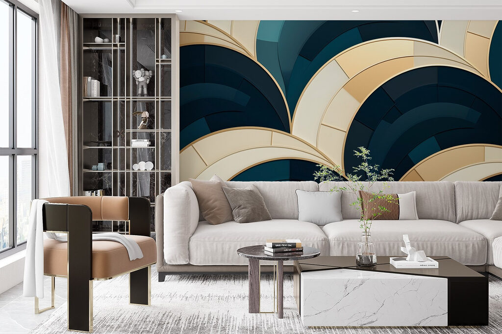 Abstract curves in calming colors Abstract curves in calming colors