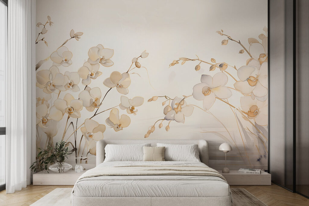 Painting of white flowers