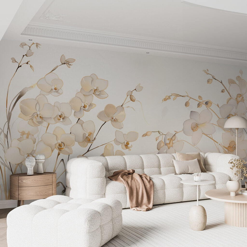 Painting of white flowers