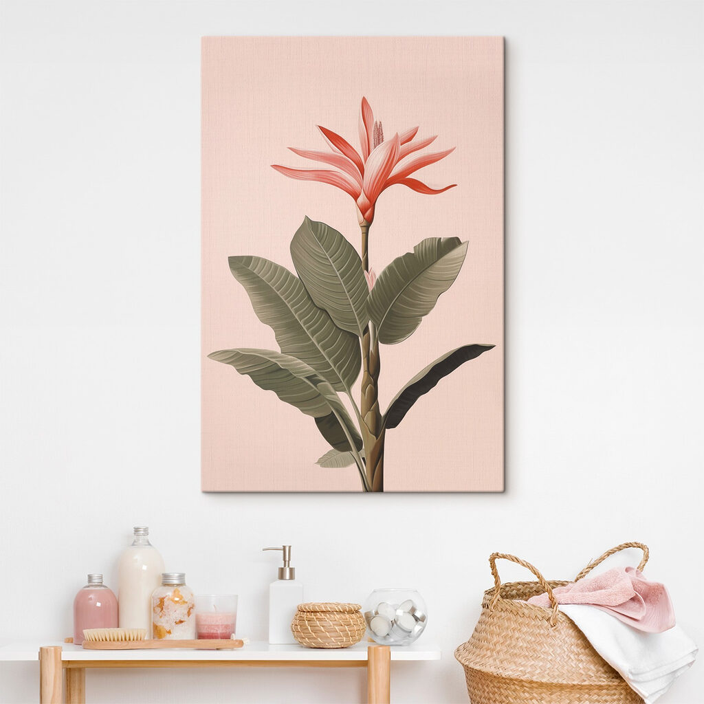 Painting of a flower and leaves