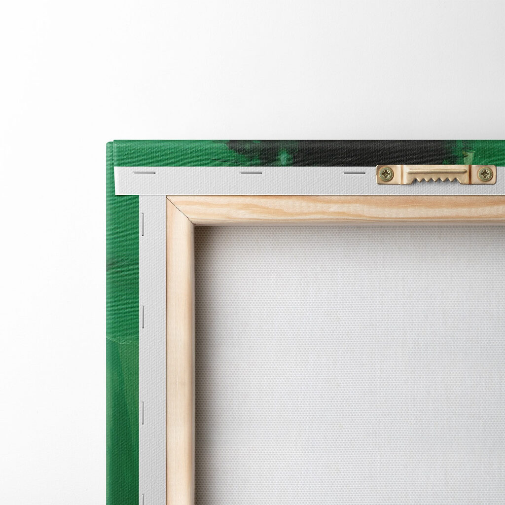 Painting of green and yellow paint