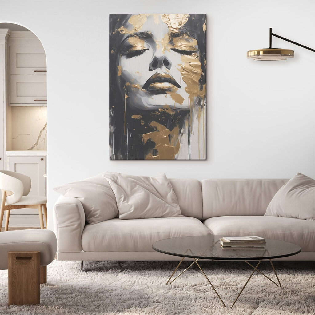 Serene beauty in a painted moment