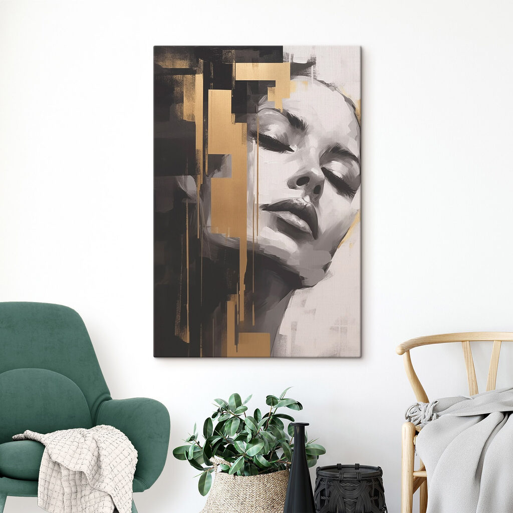 Painting of a woman's face