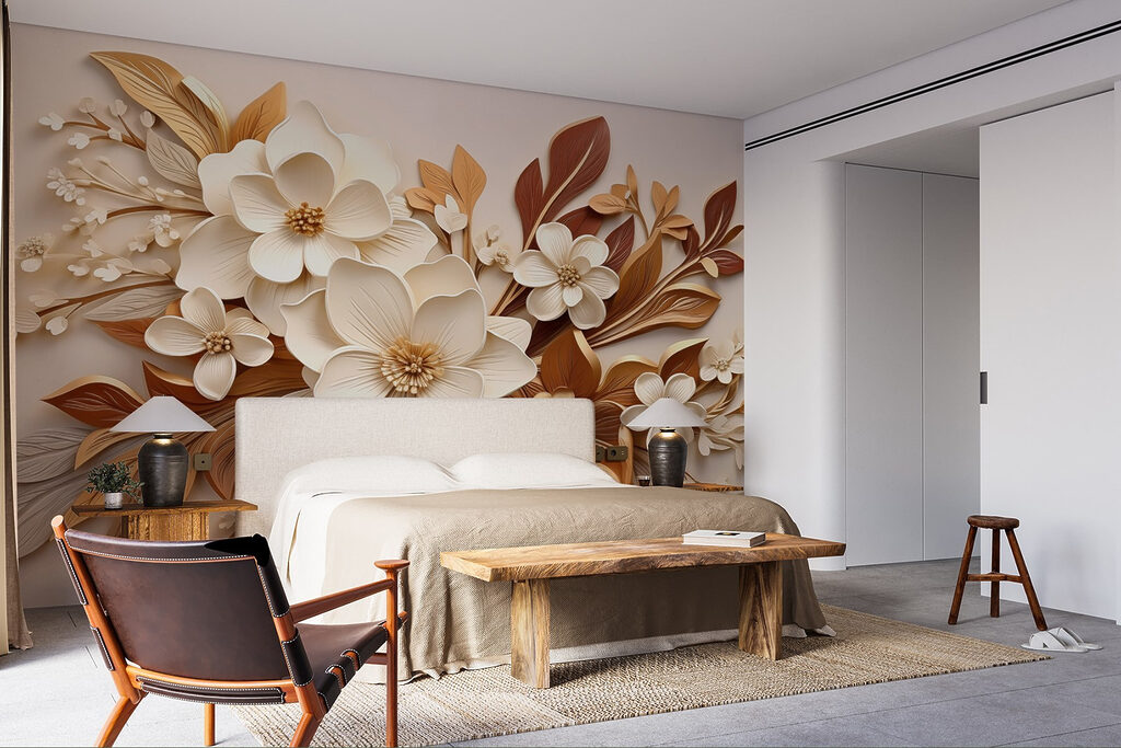 Group of white and brown flowers Group of white and brown flowers